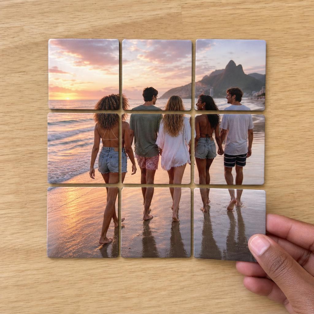 Custom Photo Puzzle Magnet